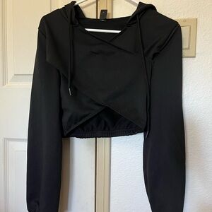 Rave Black Women's Cropped Hoodie